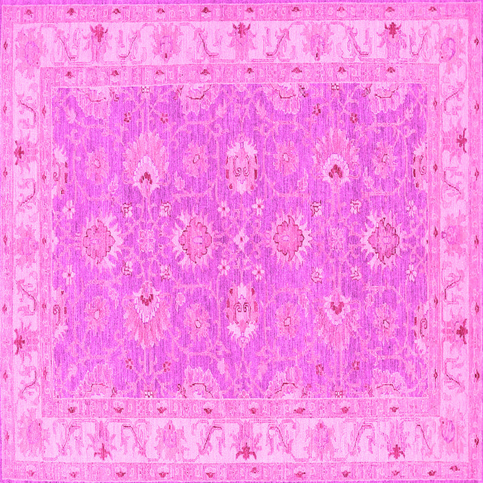 Square Machine Washable Persian Pink Traditional Rug, wshtr1315pnk