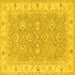 Square Persian Yellow Traditional Rug, tr1315yw