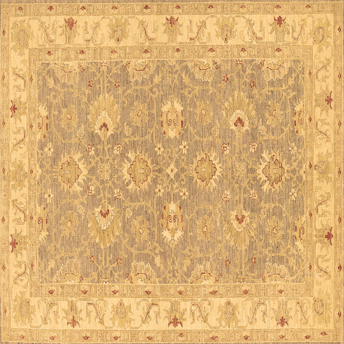 Square Persian Brown Traditional Rug, tr1315brn