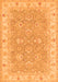 Serging Thickness of Machine Washable Persian Orange Traditional Area Rugs, wshtr1315org