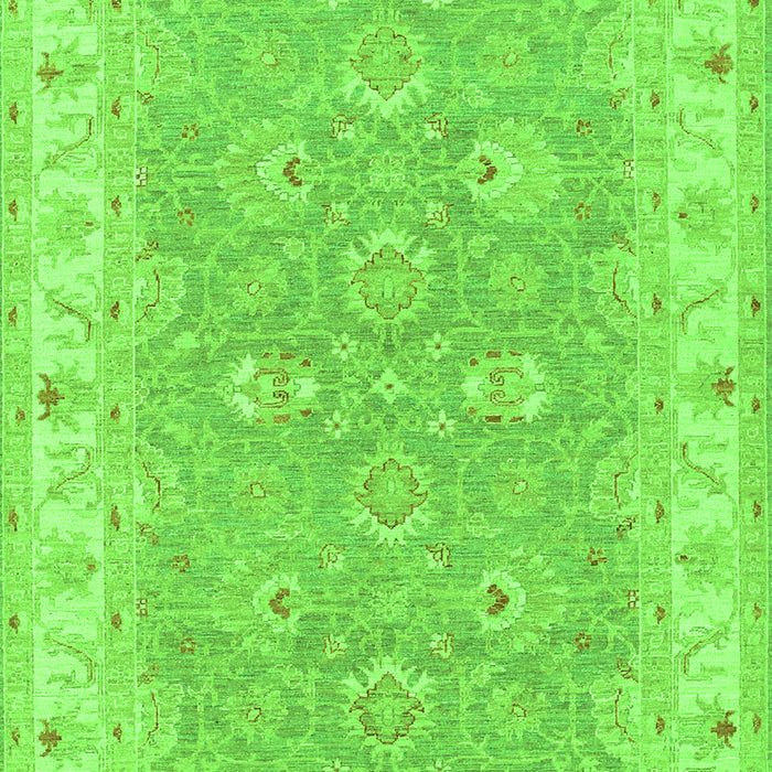 Serging Thickness of Machine Washable Persian Green Traditional Area Rugs, wshtr1315grn