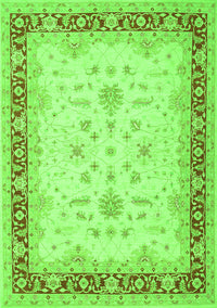 Oriental Green Traditional Rug, tr1316grn