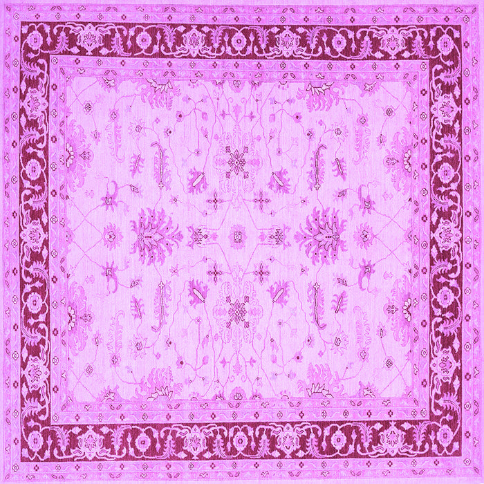 Square Machine Washable Oriental Purple Traditional Area Rugs, wshtr1316pur