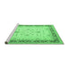 Sideview of Machine Washable Oriental Emerald Green Traditional Area Rugs, wshtr1316emgrn