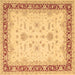 Square Machine Washable Oriental Brown Traditional Rug, wshtr1316brn