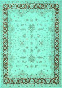 Oriental Turquoise Traditional Rug, tr1316turq