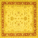 Square Machine Washable Oriental Yellow Traditional Rug, wshtr1316yw