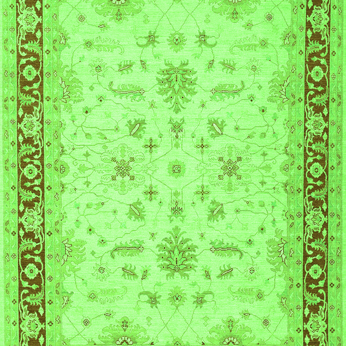 Serging Thickness of Machine Washable Oriental Green Traditional Area Rugs, wshtr1316grn