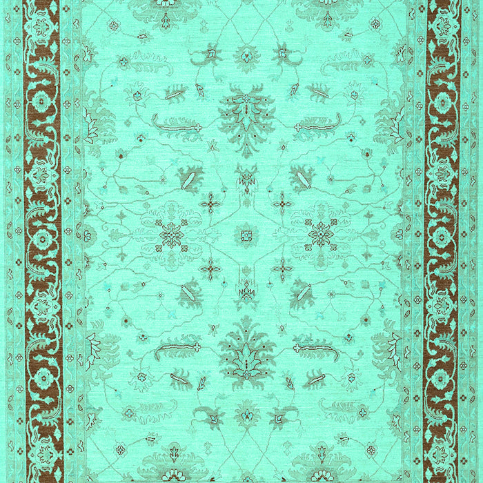 Machine Washable Oriental Turquoise Traditional Area Rugs, wshtr1316turq