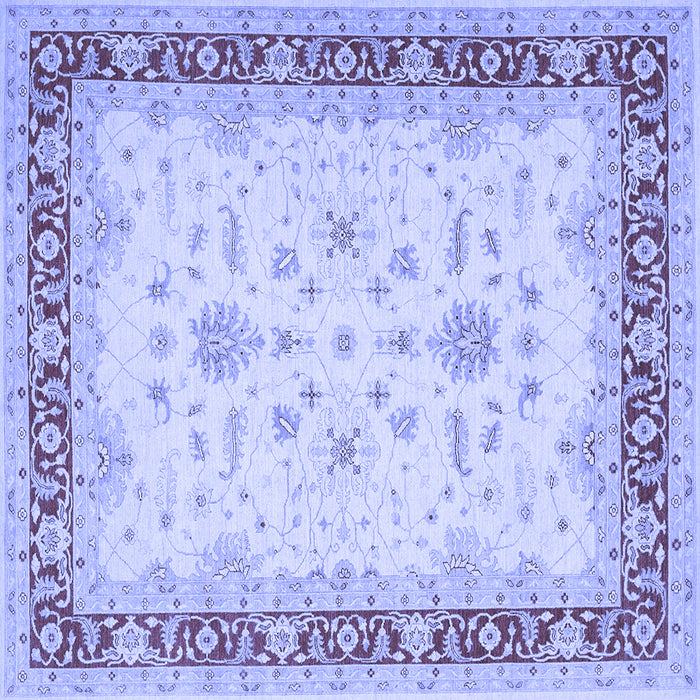 Square Oriental Blue Traditional Rug, tr1316blu