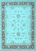 Machine Washable Oriental Light Blue Traditional Rug, wshtr1316lblu