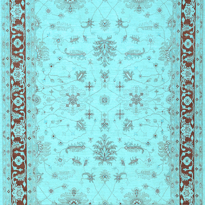 Machine Washable Oriental Light Blue Traditional Rug, wshtr1316lblu