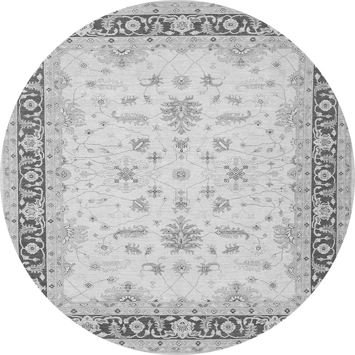 Square Oriental Gray Traditional Rug, tr1316gry