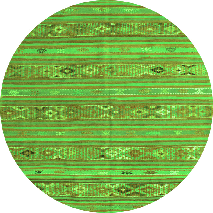 Square Southwestern Green Country Rug, tr1317grn