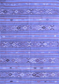 Southwestern Blue Country Rug, tr1317blu