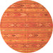 Square Southwestern Orange Country Rug, tr1317org