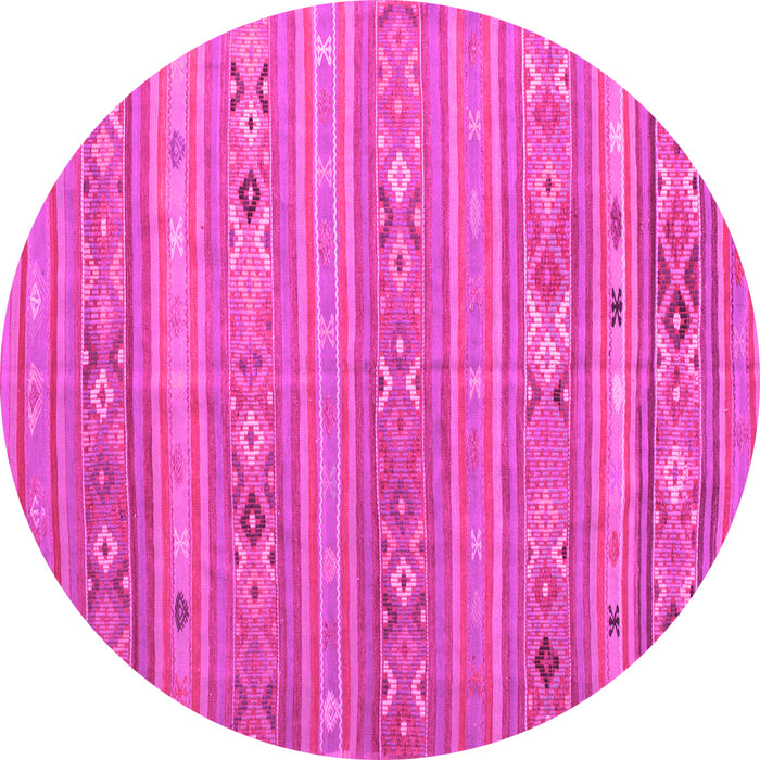 Round Southwestern Pink Country Rug, tr1317pnk