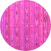 Round Southwestern Pink Country Rug, tr1317pnk