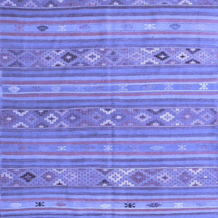 Machine Washable Southwestern Blue Country Rug, wshtr1317blu