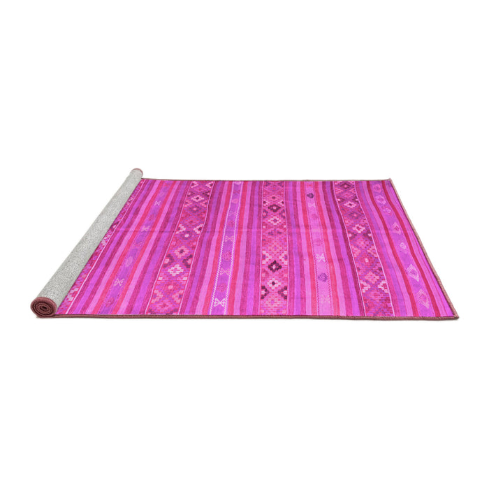 Sideview of Machine Washable Southwestern Pink Country Rug, wshtr1317pnk