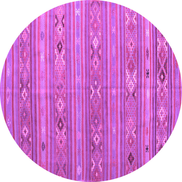 Round Southwestern Purple Country Rug, tr1317pur