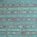 Square Southwestern Light Blue Country Rug, tr1317lblu