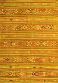 Southwestern Yellow Country Rug, tr1317yw