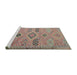 Sideview of Machine Washable Traditional Rust Pink Rug, wshtr1318