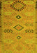 Machine Washable Persian Yellow Traditional Rug, wshtr1318yw