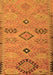 Serging Thickness of Machine Washable Persian Orange Traditional Area Rugs, wshtr1318org