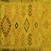 Square Persian Yellow Traditional Rug, tr1318yw