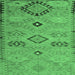 Square Persian Emerald Green Traditional Rug, tr1318emgrn