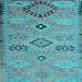 Square Persian Light Blue Traditional Rug, tr1318lblu