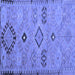 Square Persian Blue Traditional Rug, tr1318blu