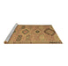 Sideview of Machine Washable Persian Brown Traditional Rug, wshtr1318brn