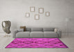 Machine Washable Southwestern Pink Country Rug in a Living Room, wshtr1319pnk