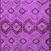 Square Machine Washable Southwestern Purple Country Area Rugs, wshtr1319pur