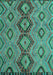 Southwestern Turquoise Country Rug, tr1319turq