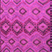 Square Machine Washable Southwestern Pink Country Rug, wshtr1319pnk