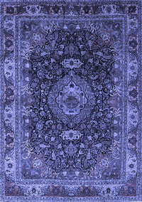 Medallion Blue Traditional Rug, tr131blu