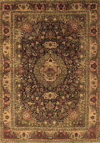 Medallion Brown Traditional Rug, tr131brn