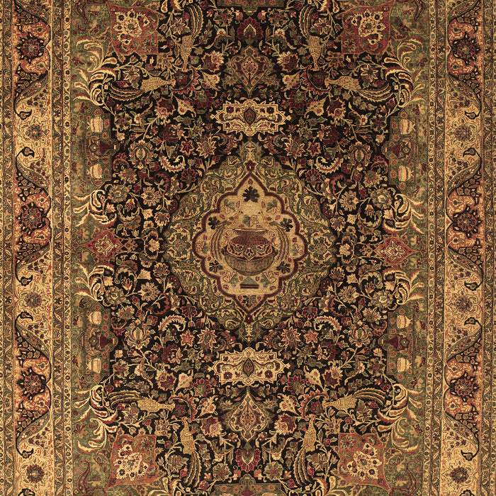 Medallion Brown Traditional Rug, tr131brn