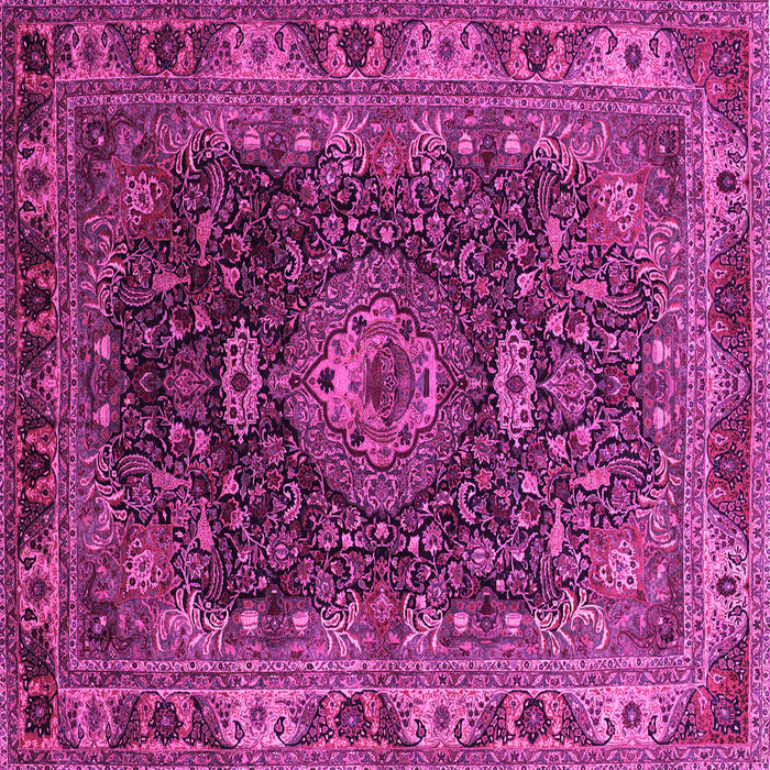 Square Medallion Pink Traditional Rug, tr131pnk