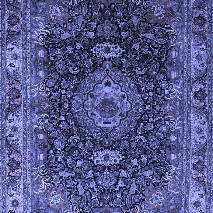 Medallion Blue Traditional Rug, tr131blu
