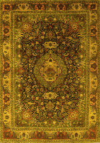 Medallion Yellow Traditional Rug, tr131yw