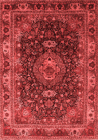 Medallion Red Traditional Rug, tr131red