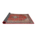 Sideview of Traditional Camel Brown Medallion Rug, tr1320