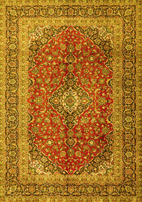 Medallion Yellow Traditional Rug, tr1320yw