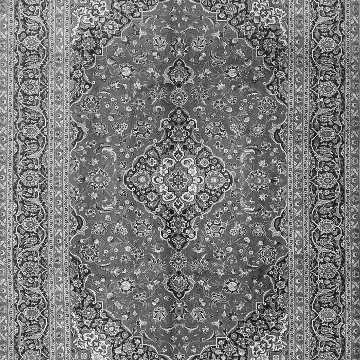 Serging Thickness of Machine Washable Medallion Gray Traditional Rug, wshtr1320gry