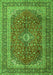 Medallion Green Traditional Rug, tr1320grn